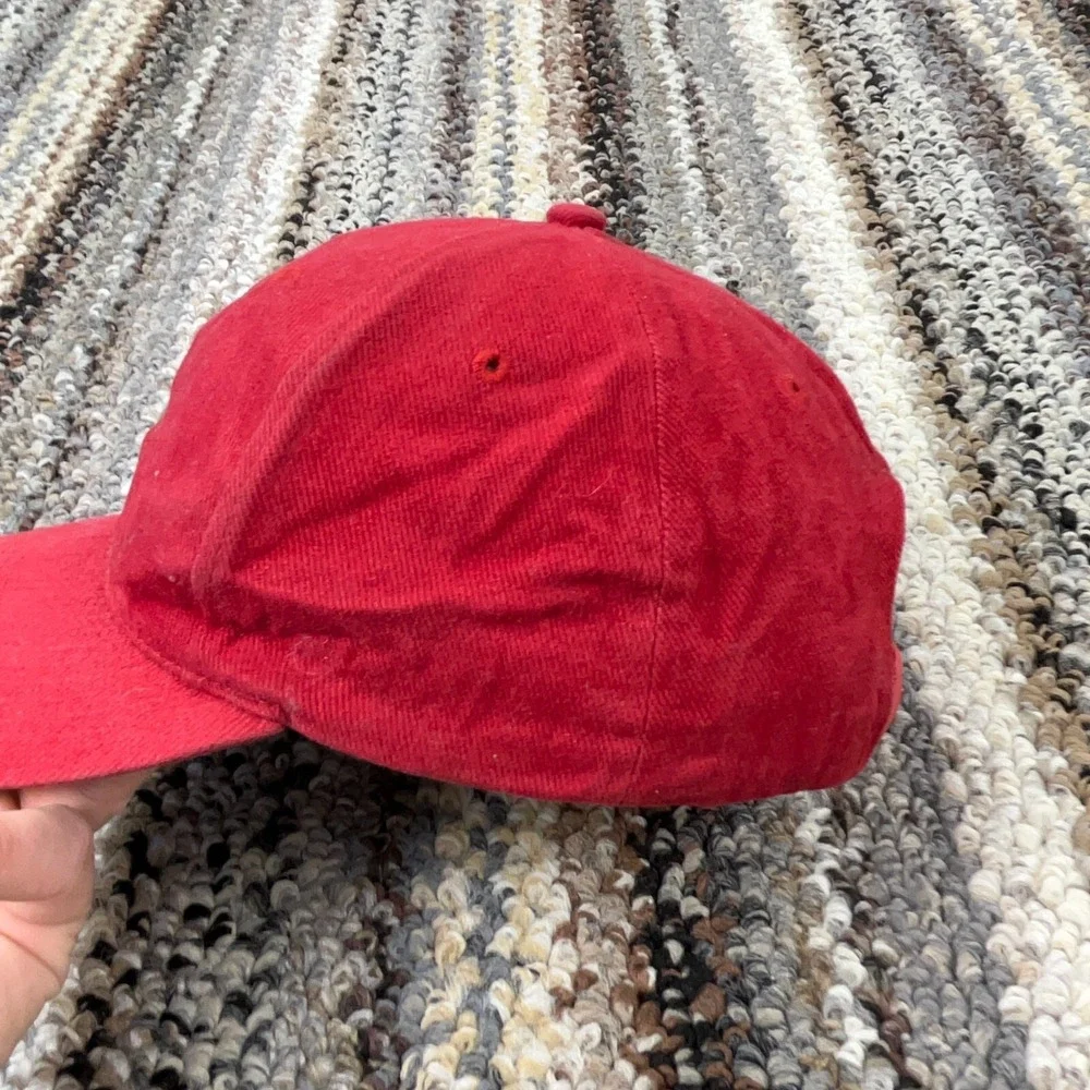 Vintage Y2K Nike Hat Cap Snapback Red Black‎ Center Swoosh Grunge Faded 2000s